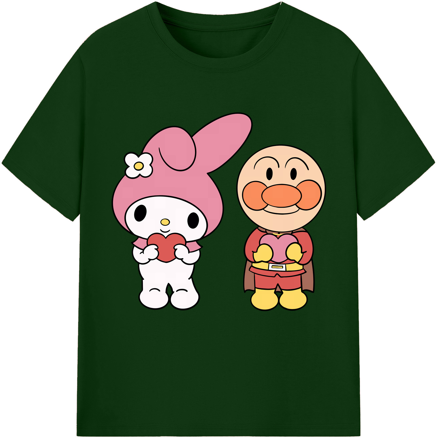 （画像用） アンパンマン Anpanman 綿100％半袖Tシャツ（フロントプリント）